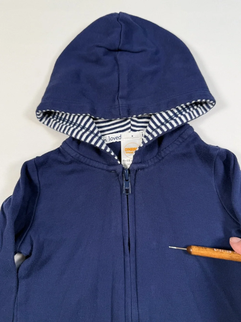 GYMBOREE 2015 Whale Watching Nautical Hooded Jacket 6-12‎ Months Coastal Preppy